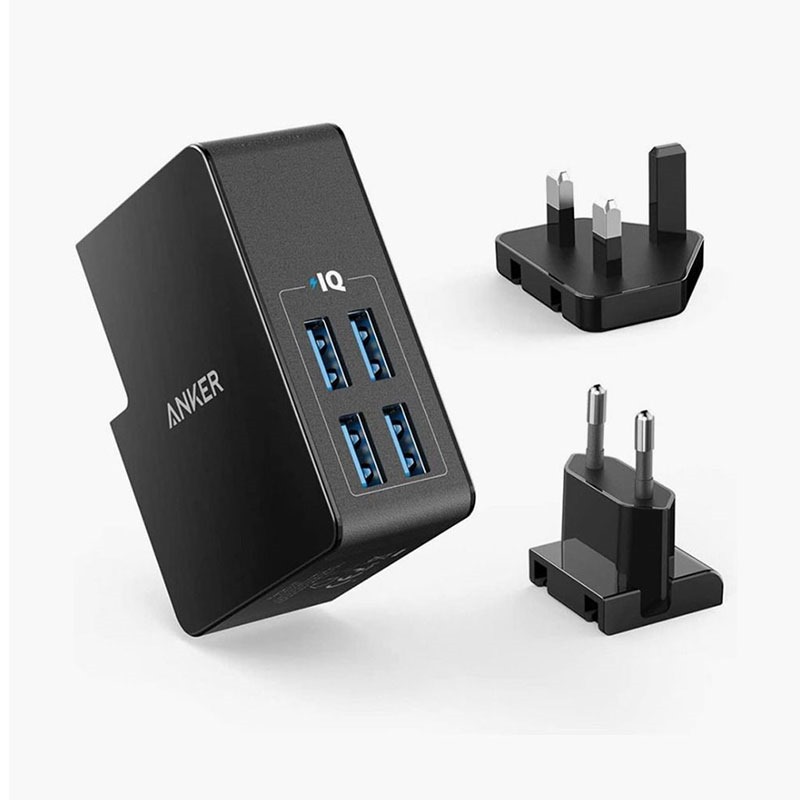 Anker PowerPort Lite 4 Ports, 27W - Black Regular 