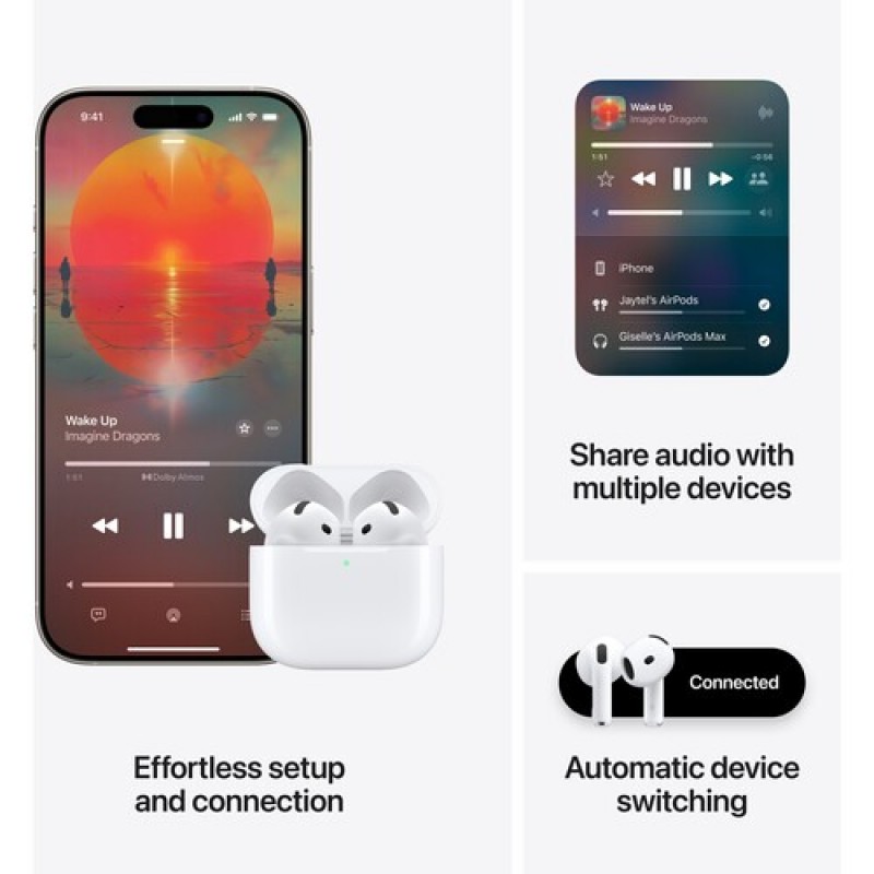 Apple AirPods 4 - ANC Wireless Earbuds with USB-C