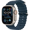  Apple Watch Ultra 2 - 49mm Natural Titanium Case with Navy Ocean Band - Model MX4D3QA/A - Band Size M/L