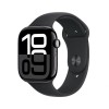 Apple Watch S10 GPS 46mm Jet Black Aluminium with Black Sport Band – S/M