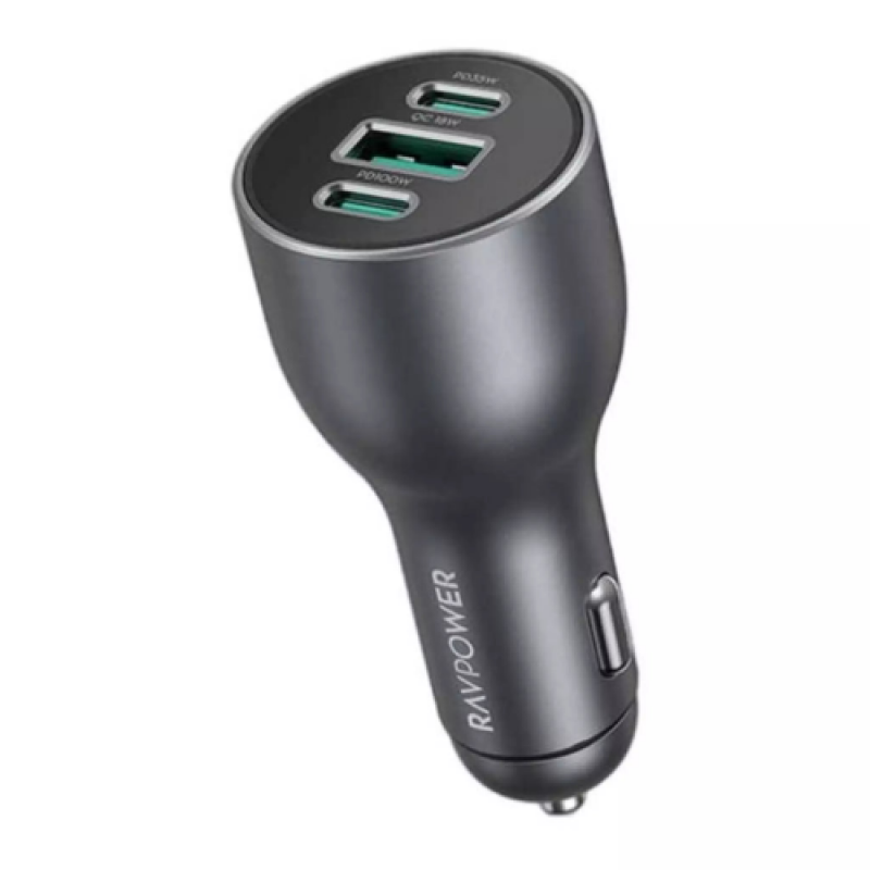 RAVPower RP-VC1011 - 100W 3-Port Car Charger in Gray - Global