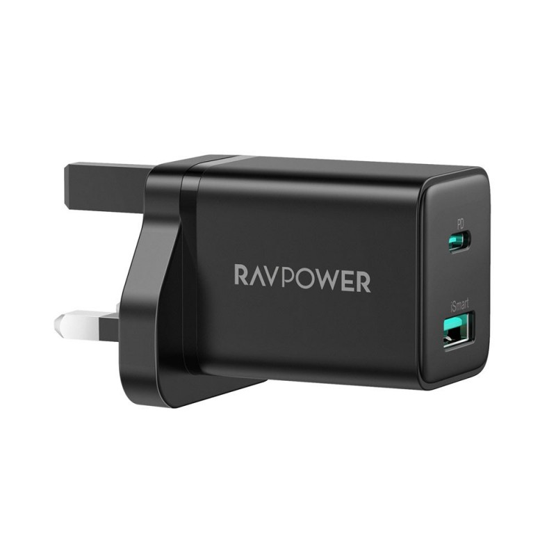 RAVPower RP-PC171 PD 45W 2-Port Wall Charger Black