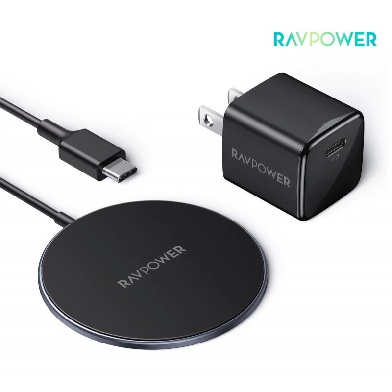 RAVPower RP-WC012 Magnetic Wireless Charger for iPhone 12/12 Pro Max/mini/AirPods Pro