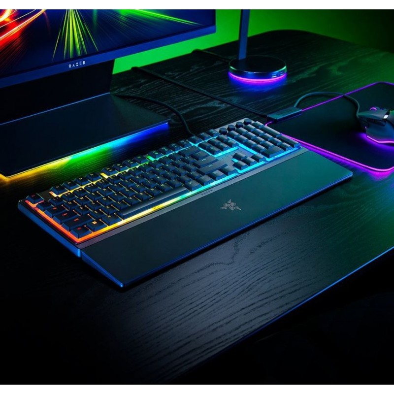 Razer Ornata V3 Low Profile RGB Lighting Zones Wired Gaming Keyboard With Mecha-Membrane Switches