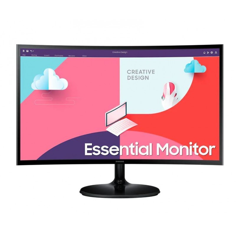 Samsung S3 S24C360EAM 24" VA 75Hz 4ms (GTG) FHD Essential 1800R Curved Monitor With AMD FreeSync