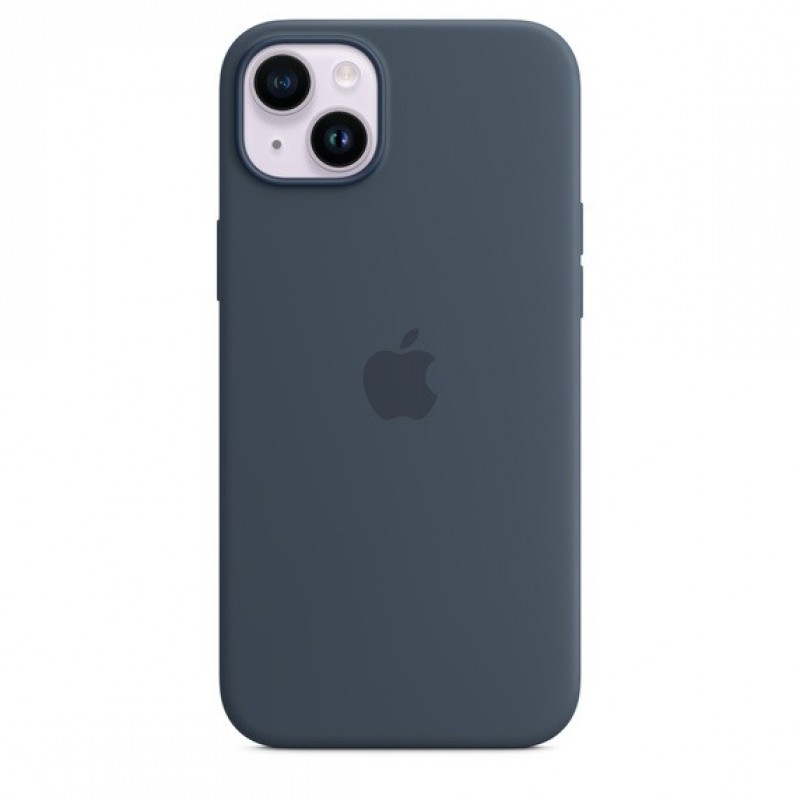 iPhone 14 Plus Silicone Case with MagSafe Storm Blue