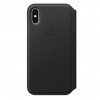 iPhone XS Leather Folio Black