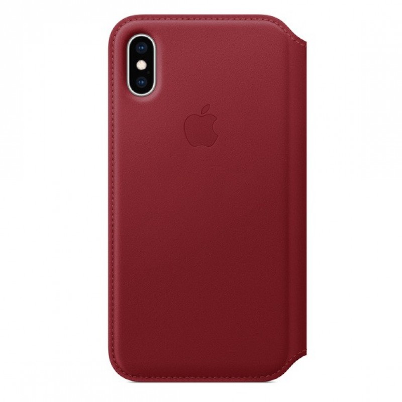 iPhone XS Leather Folio RED