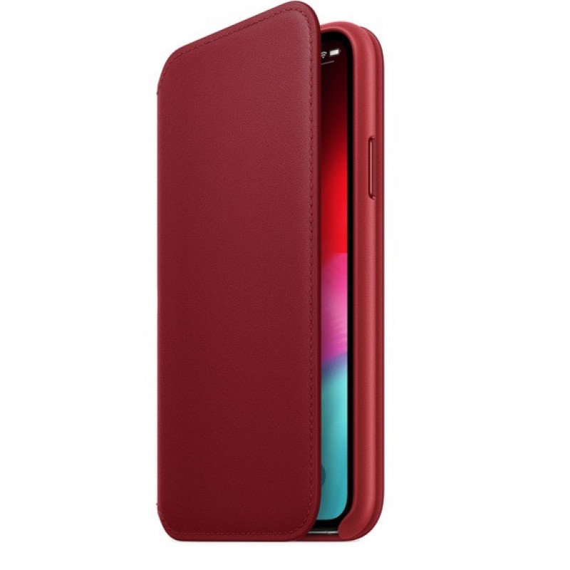 iPhone XS Leather Folio RED