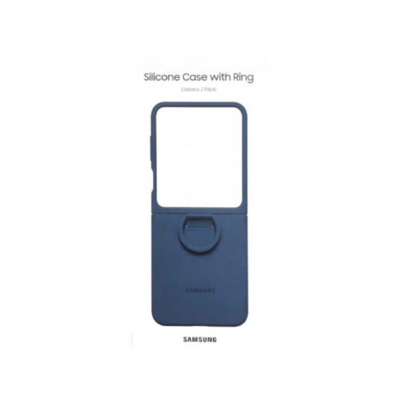 Galaxy Z Flip5 Silicone Case with Ring,dark navy