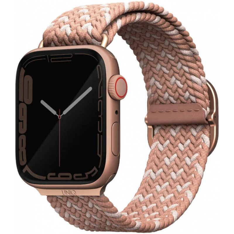 UNIQ ASPEN DESIGNER EDITION BRAIDED APPLE WATCH STRAP 41/40/38MM - CITRUS PINK