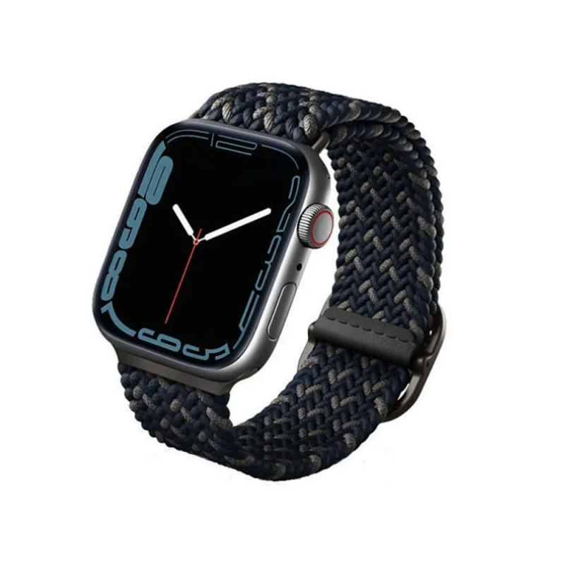 UNIQ ASPEN DESIGNER EDITION BRAIDED APPLE WATCH STRAP 45/44/42MM - OBSIDIAN BLUE