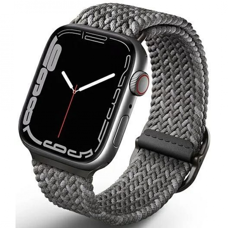 UNIQ ASPEN DESIGNER EDITION BRAIDED APPLE WATCH STRAP 45/44/42MM - PEBBLE GREY