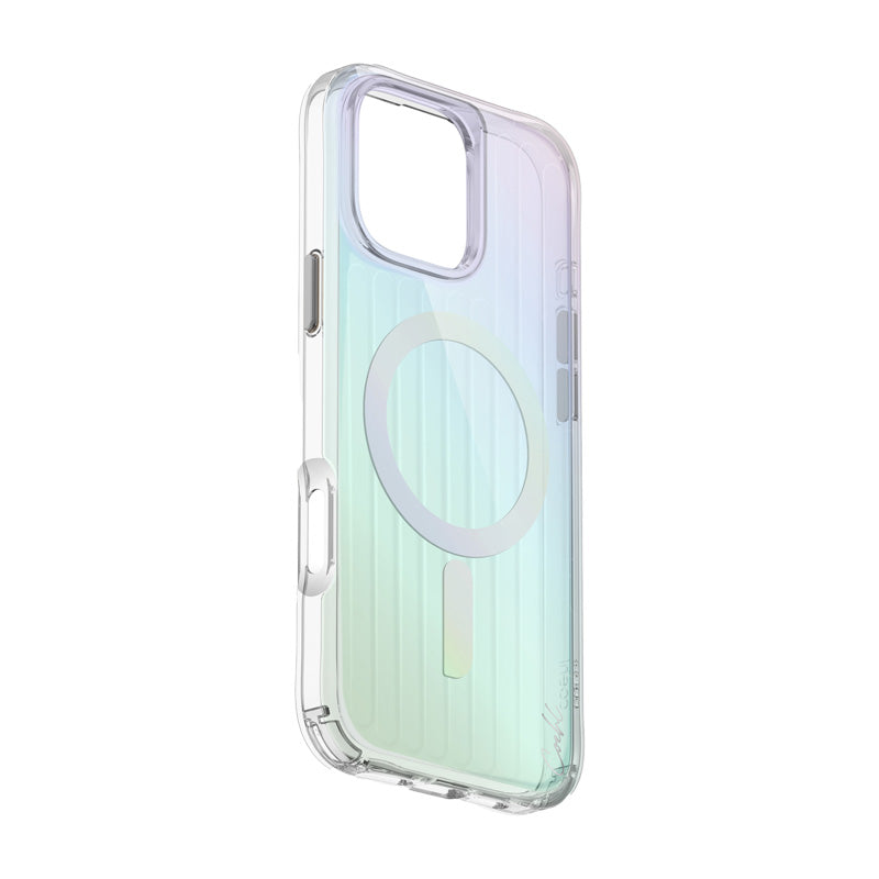 Uniq Coehl Case for iPhone 16 - Magnetic Charging, Linear Protection (6.1"), Iridescent