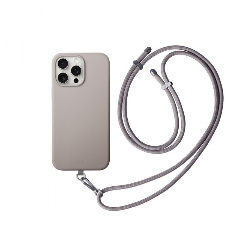 Uniq Coehl Case for iPhone 16 Pro - Magnetic Charging, Crème Protection (6.3"), Taupe Grey