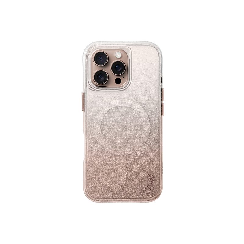 Uniq Coehl Case for iPhone 16 Pro - Magnetic Charging, Lumino Protection (6.3"), Rose Gold