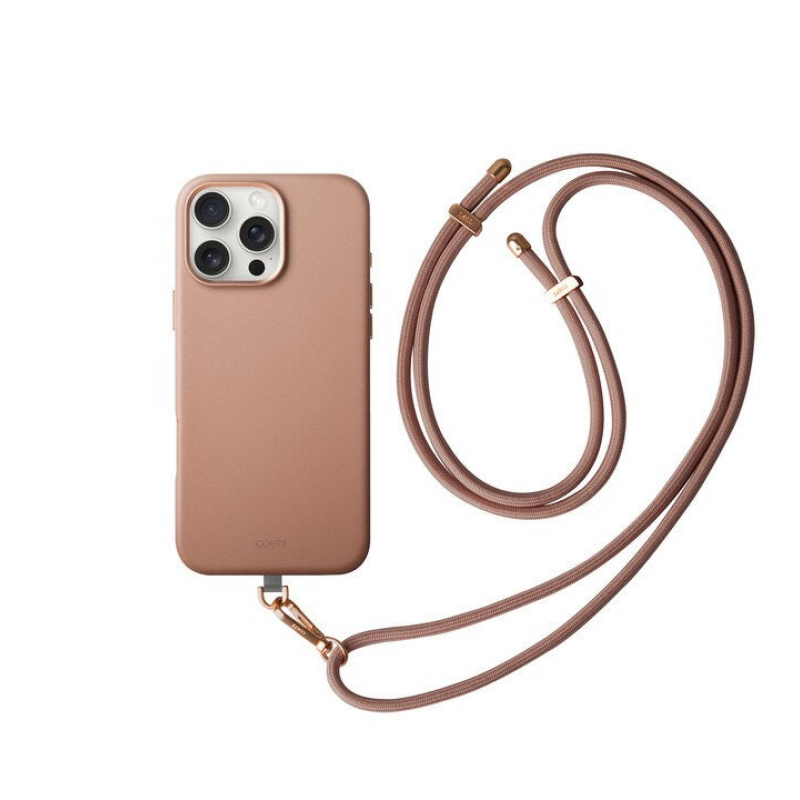 Uniq Coehl Case for iPhone 16 Pro - Magnetic Charging, Muse Protection (6.3"), Dusty Nude