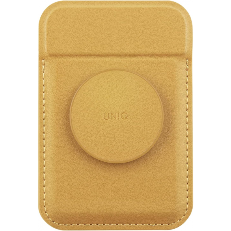 UNIQ Flixa Magnetic Card Holder and Pop-Out Grip-Stand - Canary