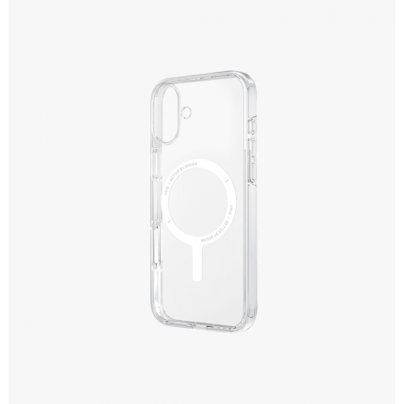 Uniq Hybrid Case for iPhone 16 Plus - MagClick, Clario (Eco) Protection (6.7"), Lucent Clear