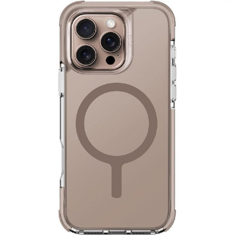 Uniq Hybrid Case for iPhone 16 Pro - MagClick Charging, Combat Protection (6.9"), Taupe Gold