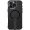 Uniq Hybrid Case for iPhone 16 Pro - MagClick Charging, Eleva with Vertical Stand (6.3"), Carbon Black