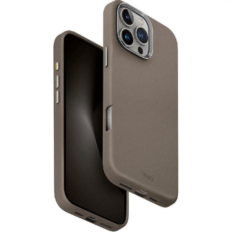 Uniq Hybrid Case for iPhone 16 Pro - MagClick Charging, Lyden Protection (6.3"), Flint Grey