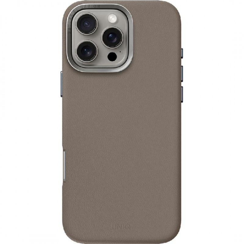 Uniq Hybrid Case for iPhone 16 Pro - MagClick Charging, Lyden Protection (6.3"), Flint Grey