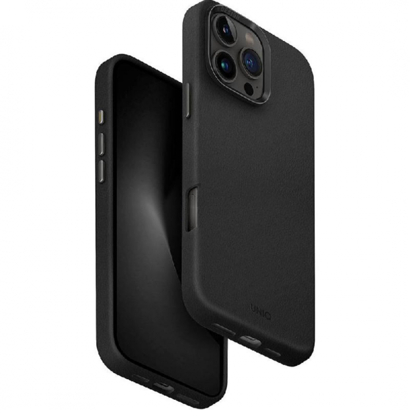 Uniq Hybrid Case for iPhone 16 Pro - MagClick Charging, Lyden Protection (6.9"), Dallas Black (Black)