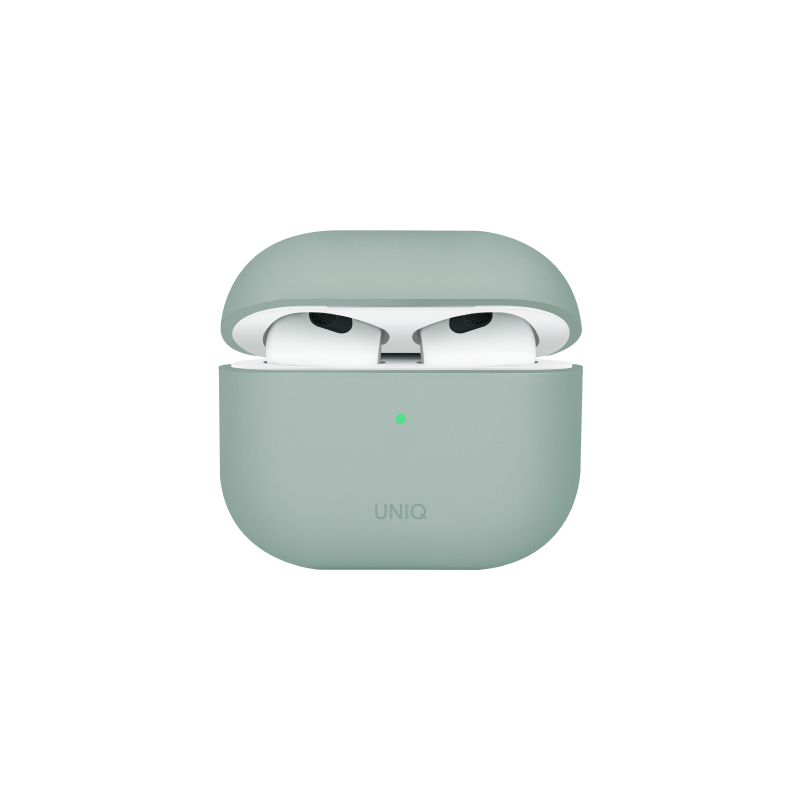 UNIQ Lino Hybrid Liquid Silicone AirPods 4th Gen (2024) Case - Iceplant Green (Iceplant Green)