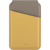 UNIQ LYDEN DS RFID-Blocking Magnetic Card Holder With Stand - Canary (Canary Yellow/Flint Grey)