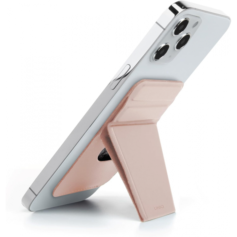 UNIQ Lyft Magnetic Snap-On Stand and Card Holder - Blush Pink