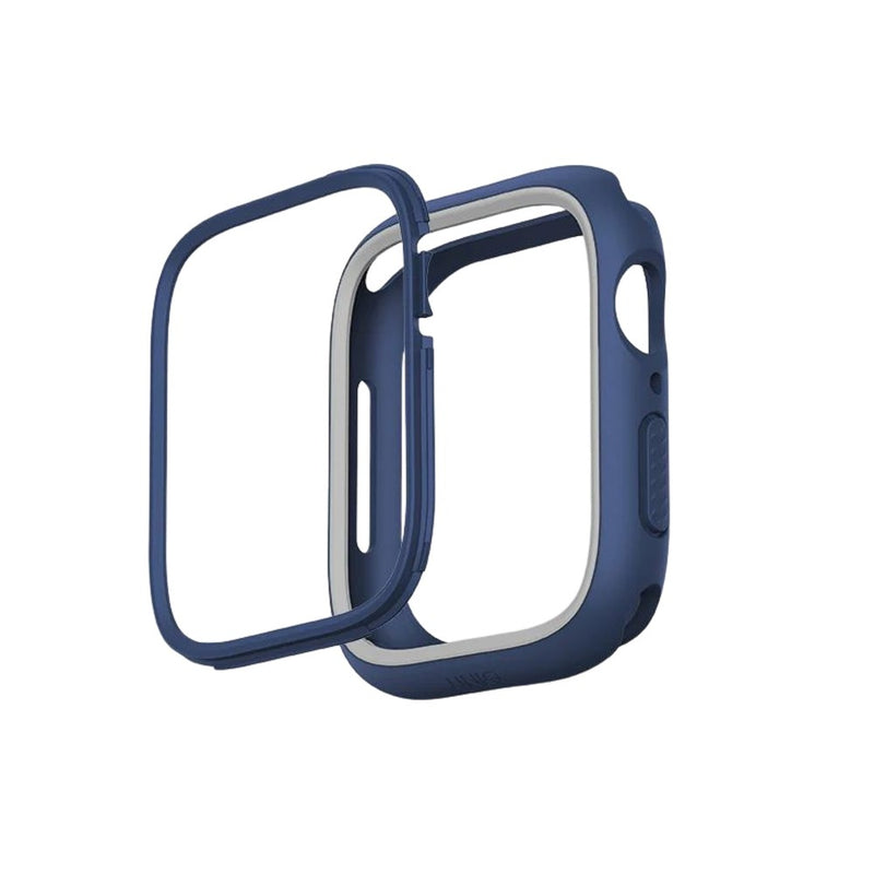 UNIQ MODUO APPLE WATCH CASE WITH INTERCHANGEABLE PC BEZEL 45/44MM - MARINE (BLUE/GREY)