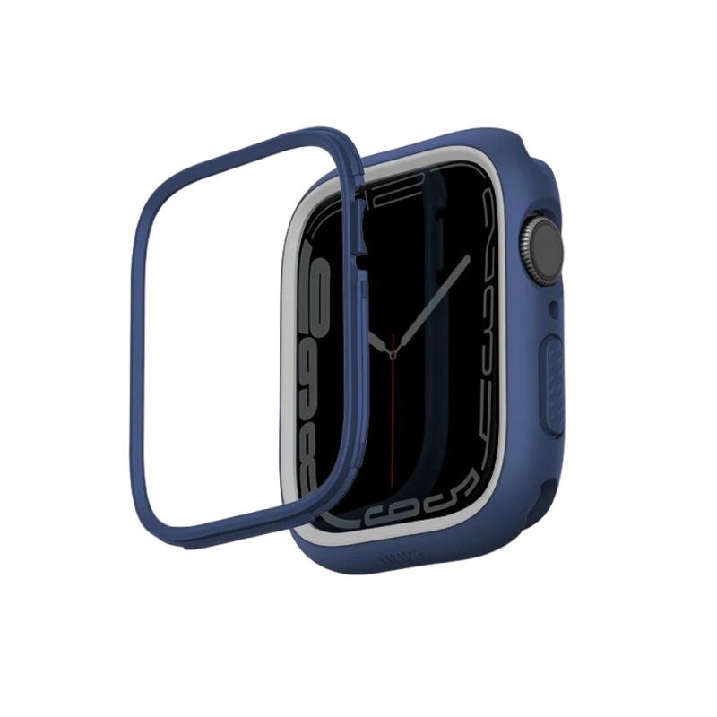 UNIQ MODUO APPLE WATCH CASE WITH INTERCHANGEABLE PC BEZEL 45/44MM - MARINE (BLUE/GREY)