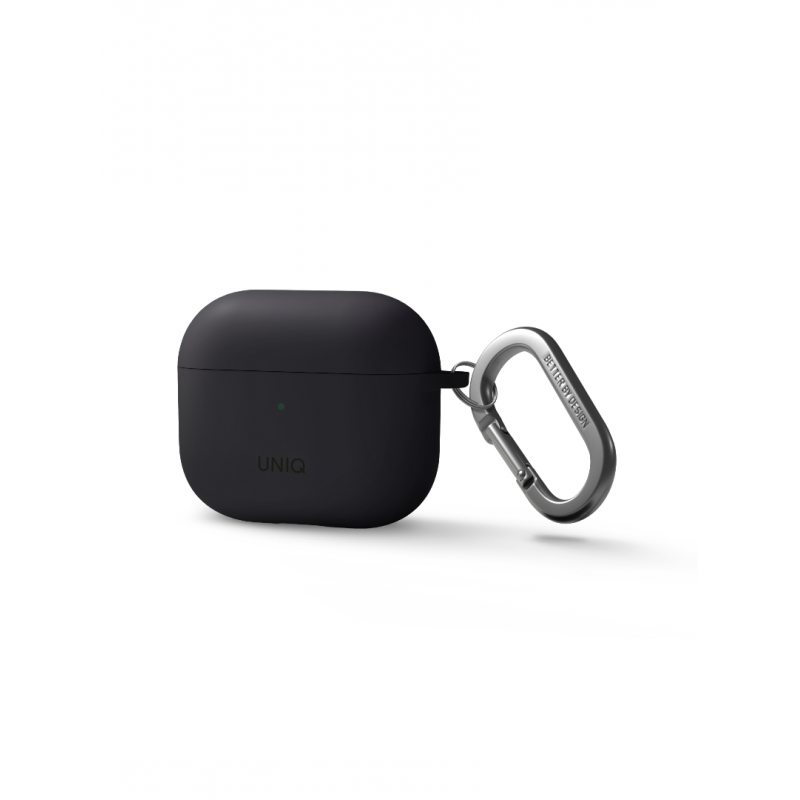 UNIQ NEXO ACTIVE HYBRID SILICONE AirPods 3rd Gen Case with Sports Ear Hooks - Charcoal (Grey) - NEXOGRY