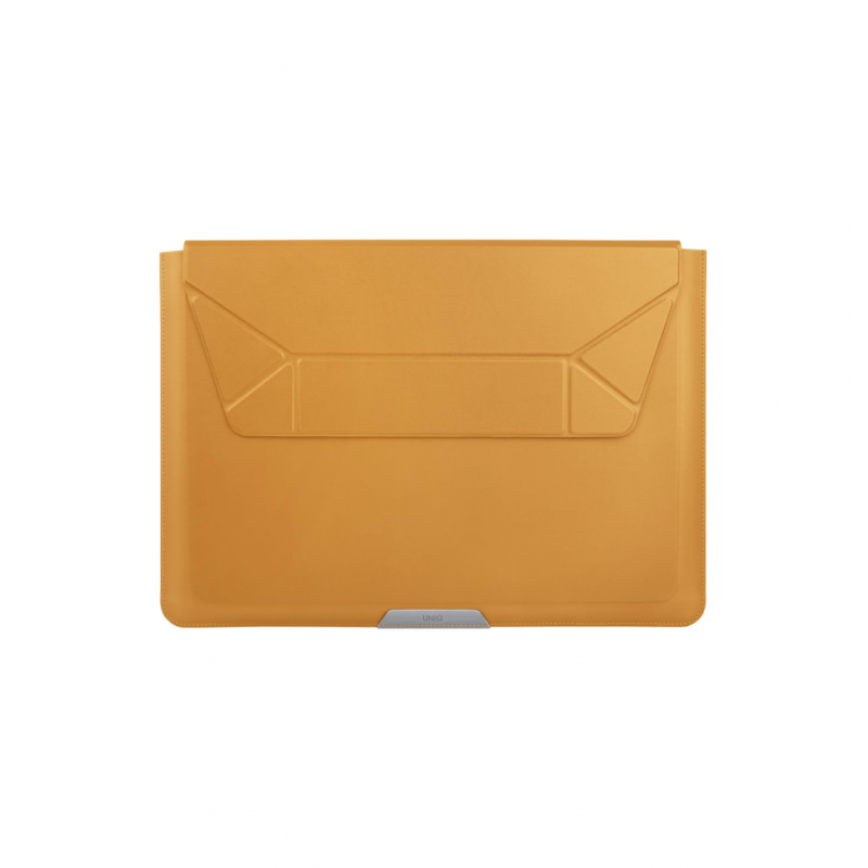 UNIQ OSLO LAPTOP SLEEVE WITH FOLDABLE STAND (UP TO 14”) - DEEP MUSTARD (MUSTARD)