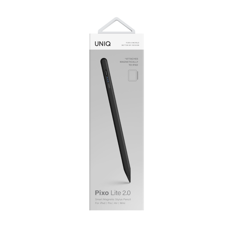 قلم UNIQ PIXO LITE 2.0 المغناطيسي لأجهزة iPad - Graphite Black (أسود)