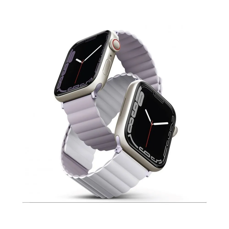 UNIQ REVIX Reversible Magnetic Apple Watch Strap 45/44/42MM - Lilac (Lilac/White)