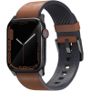 UNIQ STRADEN WATERPROOF LEATHER HYBRID APPLE WATCH STRAP 45/44/42MM - TOFFEE (BROWN)