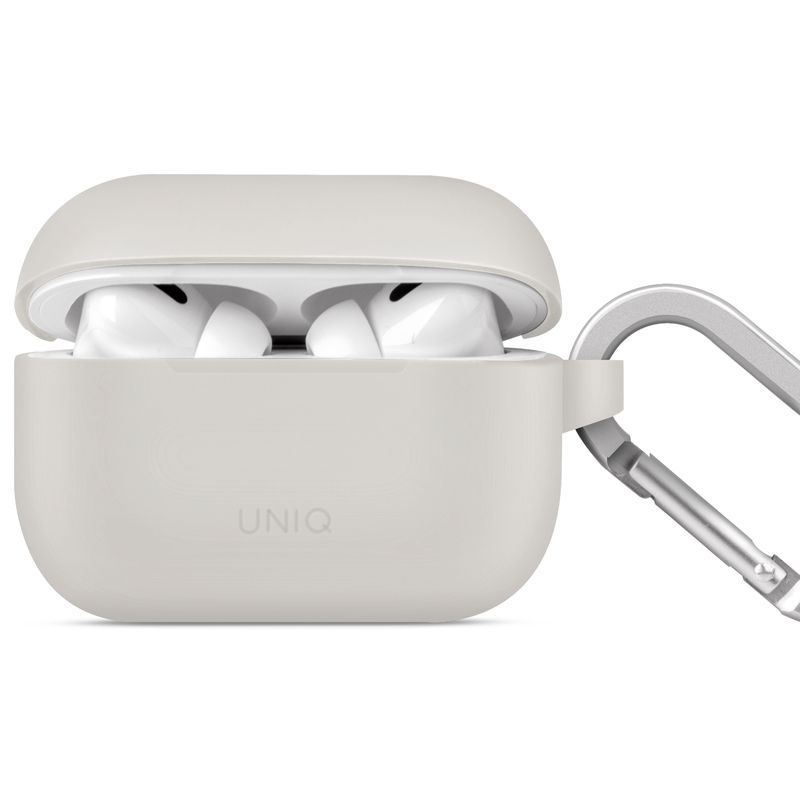 UNIQ VENCER AirPods Pro 2nd Gen (2022) Silicone Hang Case – Chalk Grey (Grey)