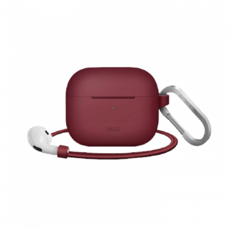 Uniq Vencer Silicone Hang Case for AirPods 3 - Burgundy Maroon