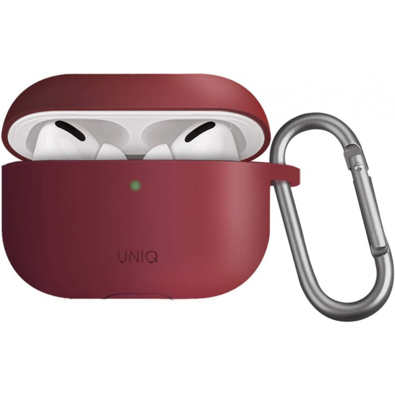 Uniq Vencer Silicone Hang Case for AirPods Pro - Maroon