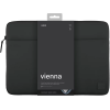 UNIQ VIENNA PROTECTIVE NYLON LAPTOP SLEEVE (UP TO 16”) - MIDNIGHT BLACK (MIDNIGHT BLACK)