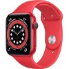 Apple Watch Series 6 smart watch, aluminum frame, size 44 mm, sports strap - red