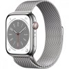 Apple Watch 8th Generation, 41mm Stainless Steel Loop - Milanese Silver